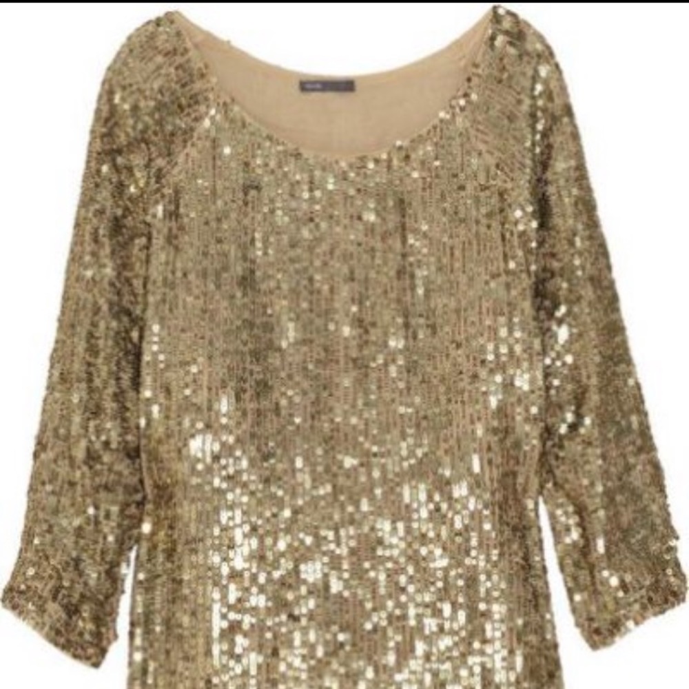 Vince gold beaded party top